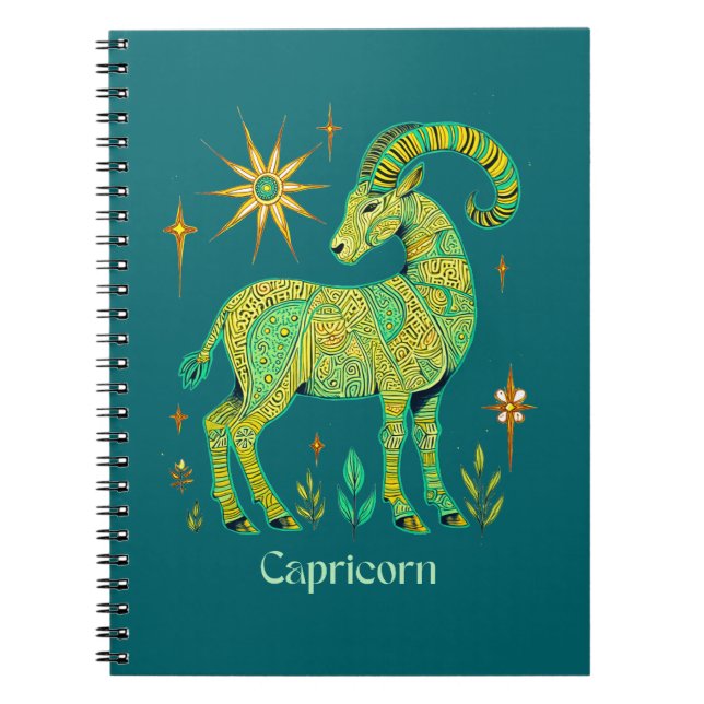Carnet Capricorn Zodiac Connexion Motif complexe (Devant)