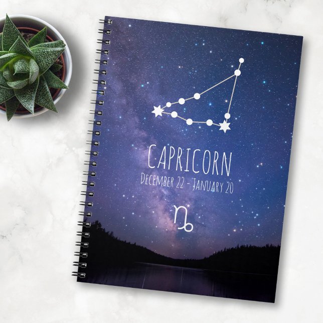 Carnet Capricorne | Constellation Zodiaque personnalisée (Créateur téléchargé)