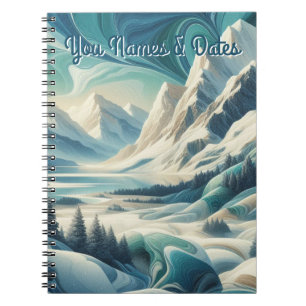 Carnet Capturer Art Hiver Scène & Cristaux de neige et de