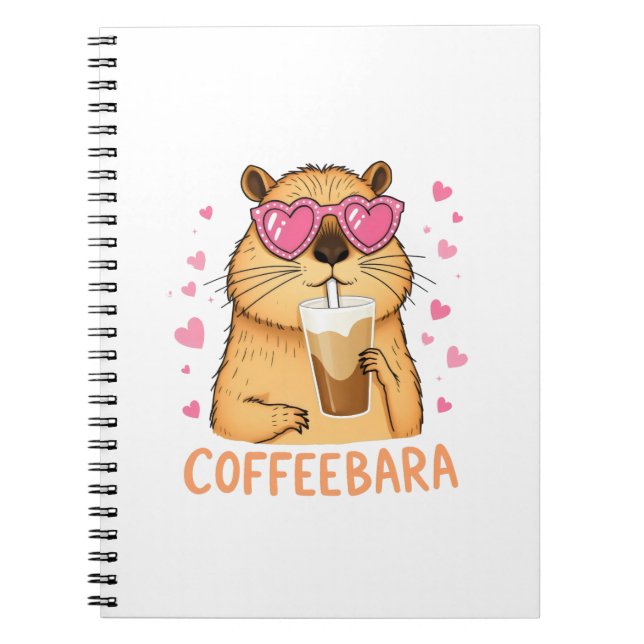 Carnet Capybara aime le café caféebara (Devant)