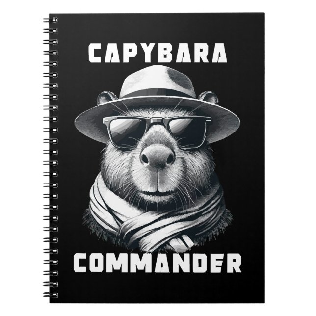 Carnet Capybara Avec Lunettes De Soleil Capy Commander (Devant)