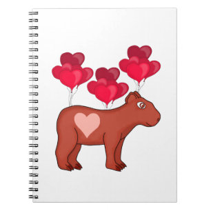 Carnet Capybara Hearts Love