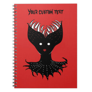 Carnet Caractère gothique de fille déplaisante de démo