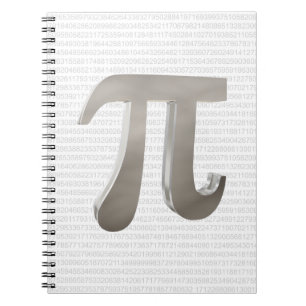 Carnet Caractère pi métallique mignon