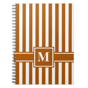 Carnet Caramel Grille moderne avec Monogramme