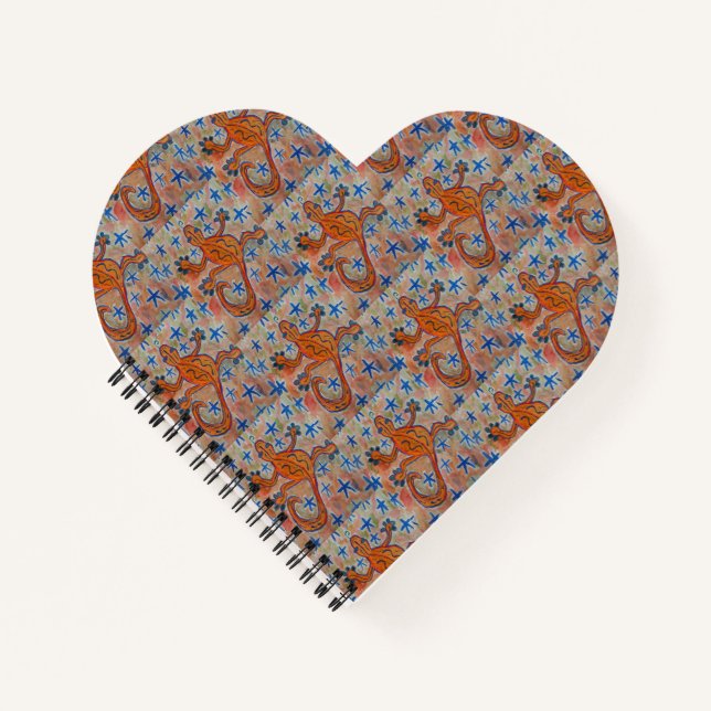 Carnet cardiaque Orange Gecko (Devant)