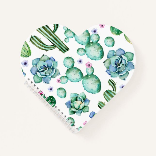 Carnet Cardiaque Succulente Pour Ordinateur Portable (Devant)