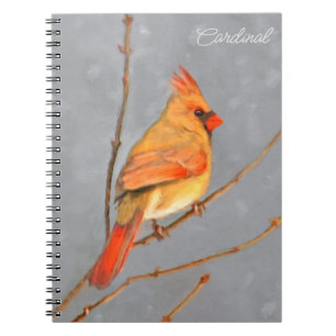 Carnet Cardinal sur la peinture de branche - Art original