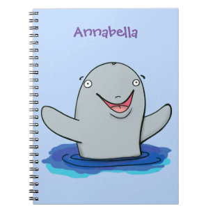 Carnet Caricature adorable de marsouin