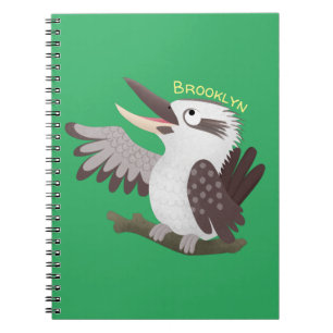 Carnet Caricature de kookaburra drôle et drôle