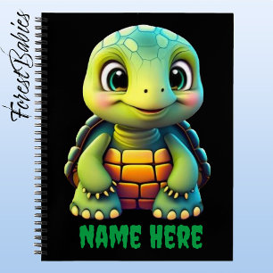Carnet Caricature de la tortue mignonne des enfants