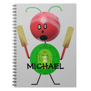 Carnet Caricature personnalisée en cricket