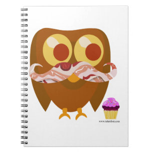 Carnet Caricature super tendance de la Chouette moustache