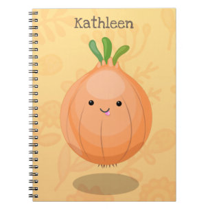 Carnet Caricature vert oignon brun joli