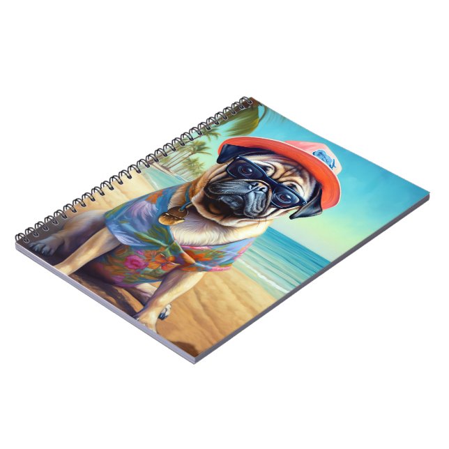Carnet Carlin sur la plage, cadeau d'été pour amoureux de (Côté gauche)