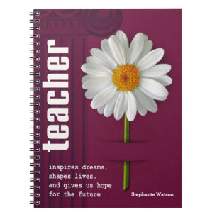 Carnet Carnet-cadeau personnalisé Smily Daisy pour enseig