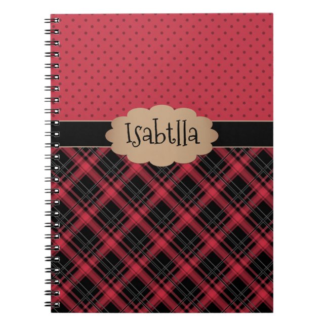 Carnet Carnet, rétro, plaid, patchwork (Devant)