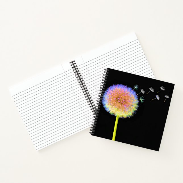 Carnet Carré Dandelions Graines Neon (Intérieur)