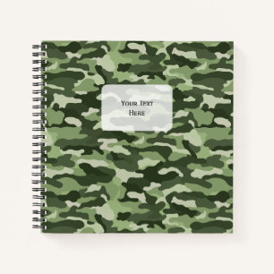 Carnet Carré de camouflage vert