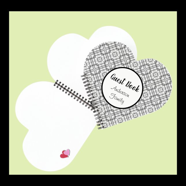 Carnet Carré géométrique noir blanc (Créateur téléchargé)