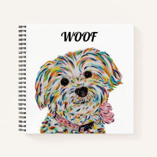 Carnet Carré Yorkie Bichon Chien