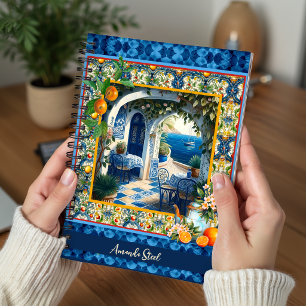 Carnet Carreaux bleus de citrouilles méditerranéens sicil
