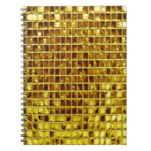 Carnet Carreaux en mosaïque d'or Elégant luxe moderne