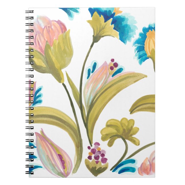 Carnet Carreaux floraux de l'abbaye - Fleurs de printemps (Devant)