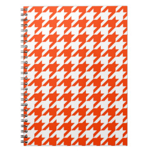 Carnet Carreaux Pied-de-Poule Orange et Blanc