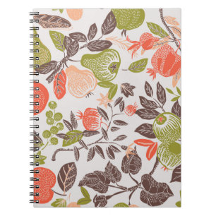 Carnet Carrelage décoratif aux fruits d'automne.