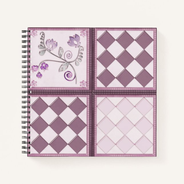 Carnet Carrelage en verre 3D couleur beige (Devant)