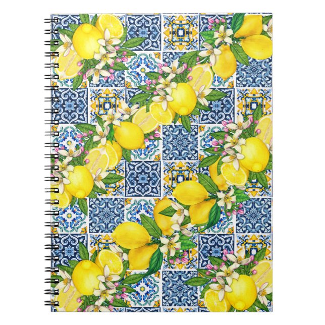 Carnet Carrelage méditerranéen clair Sicilien Citrus Lemo (Devant)