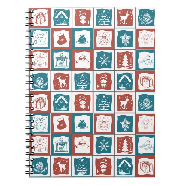 Carnet Carrelage mosaïque inspiré de l'Avent de Noël (Devant)