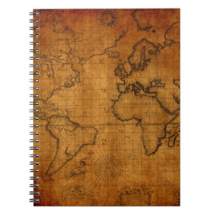 Carnet Carte antique du monde