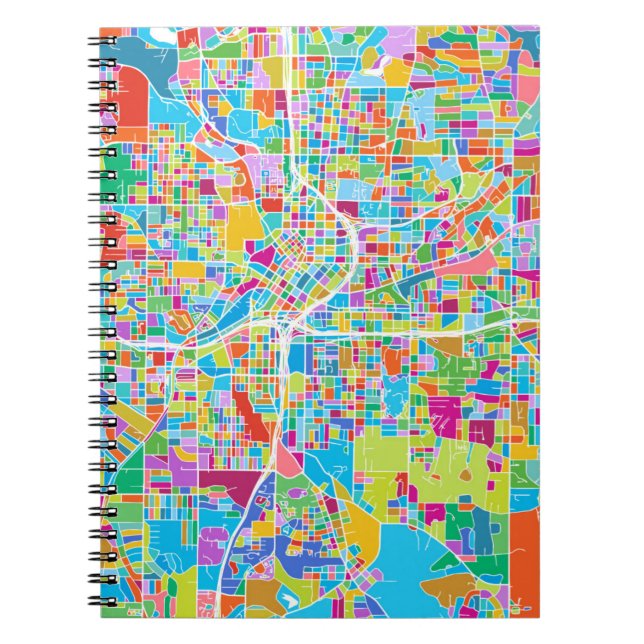 Carnet Carte colorée d'Atlanta (Devant)