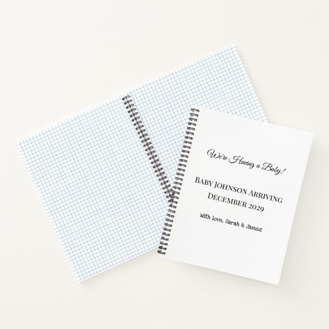 Carnet Carte de déclaration personnalisée pour bébé (Intérieur)