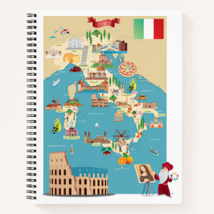 Carnet Carte de dessin de l'Italie