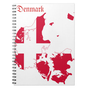 Carnet Carte de drapeau du Danemark