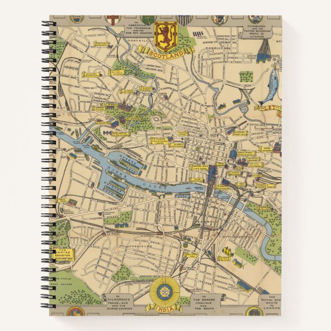 Carnet Carte de Glasgow, Angleterre (Devant)