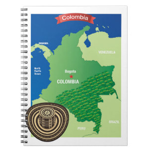 Carnet Carte de la Colombie