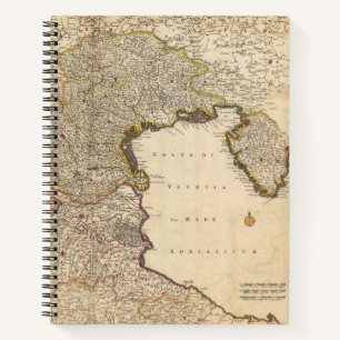 Carnet Carte de la région de Venise, Italie