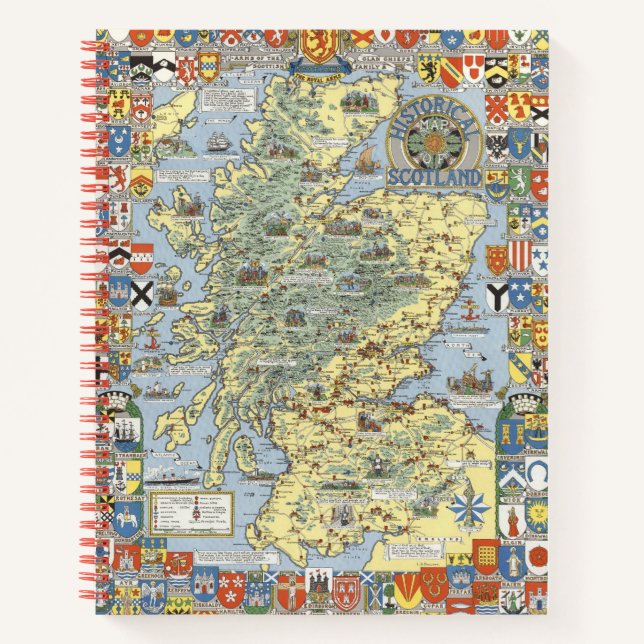 Carnet Carte de l'Ecosse historique (Devant)
