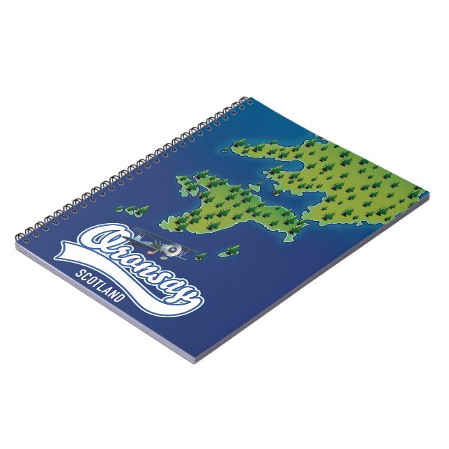 Carnet Carte de l'île d'Oronsay en Ecosse (Côté gauche)