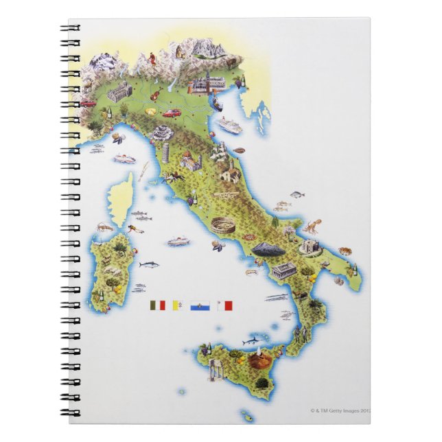 Carnet Carte de l'Italie (Devant)