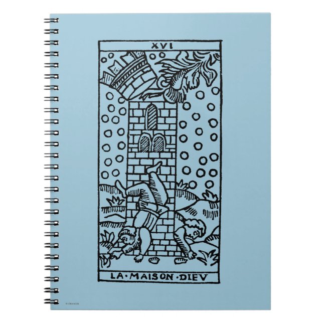 Carnet Carte de tarot : La maison de fous (Devant)