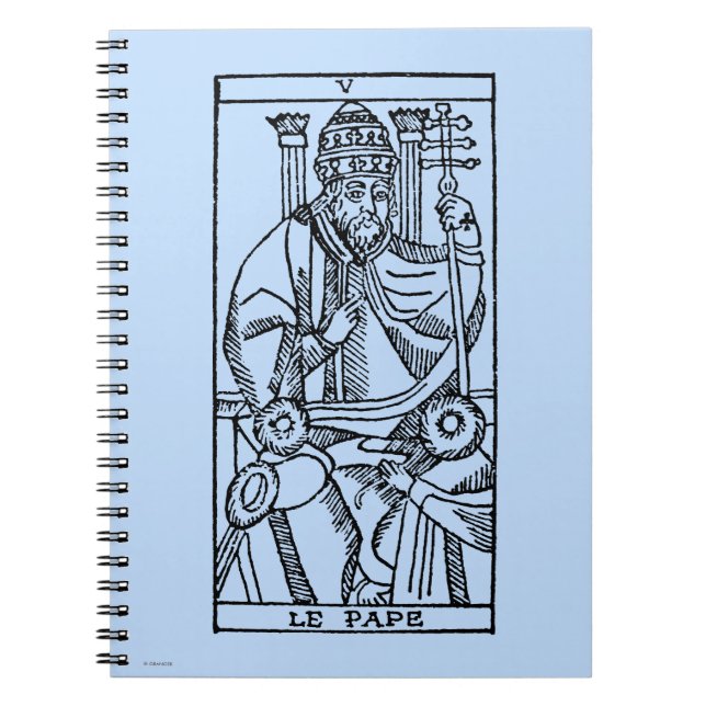 Carnet Carte de tarot : Le pape (Devant)