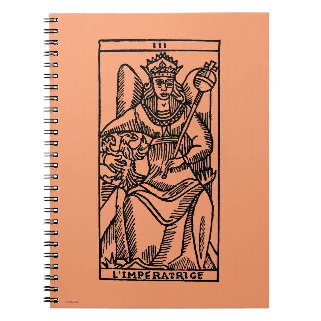 Carnet Carte de tarot : L'impératrice (Devant)