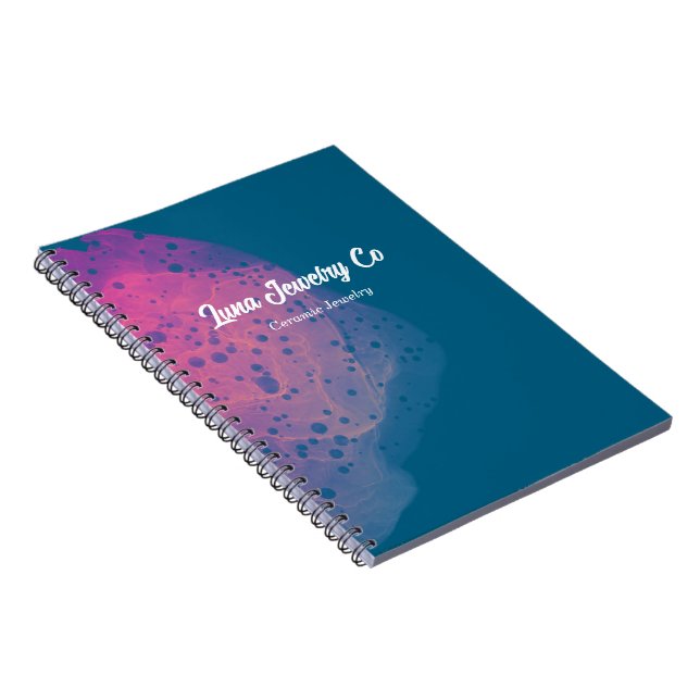 Carnet Carte de visite de bijoux en arc-en-ciel rose (Côté Droit)