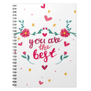 Carnet Carte de voeux de Saint Valentin avec les coeurs,