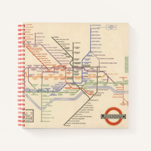 Carnet Carte des chemins de fer souterrains de Londres